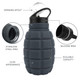 product variation CALIBER GOURMET Silicone Collapsible Grenade Water Bottle, 580ml (CBG-TMS-GRENADE) image