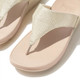 product variation FITFLOP Women's Lulu Glitz-Canvas Toe-Post Platino Sandals (HR1-675) image