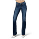 product variation MISS ME Women's Angel Wings Faux Flap Pocket Dark Blue Mid-Rise Bootcut Jeans (M5082B172V) image