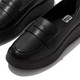 product variation FITFLOP Women's F-Mode Leather Flatform All Black Penny Loafers (FH5-090) image
