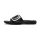 product variation FITFLOP Women's Gracie Crystal Maxi-Buckle Black Leather Slides (HX3-001) image