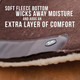 product variation Chocolate | 31in x 32in | 1 1/4in Felt | Fleece Bottom image