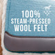 product variation Pacific Blue | 31in x 32in | 1 1/4in Felt | Fleece Bottom image