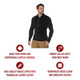 product variation ROTHCO Men's 1/4 Zip Black Acrylic Commando Sweater (3390) image