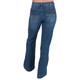 product variation Cowgirl Tuff Company Women's Breathe Light Wide Trouser Light Wash Jeans (C01-JBLWTR-LWH) image