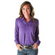 product variation Cowgirl Tuff Company Women's Breathe Instant Cooling UPF Button Up Purple Pullover (C02-100522-PUR) image