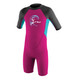 product variation O'NEILL Toddler Reactor-2 2mm Back Zip Short Sleeve Berry/Light Aqua/Graphite Spring Wetsuit (4867-DR8) image