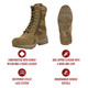 product variation ROTHCO 8in Forced Entry AR 670-1 Coyote Brown Deployment Boots w/ Side Zipper (5763) image
