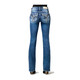 product variation MISS ME Womens Crissy Alyx Winter Lace Faux Flap Pocket 30L Mid-Rise Medium Blue Bootcut Jeans (M3444B125S) image