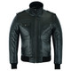 product variation VANCE LEATHERS USA Men's Sven Bomber Black Waxed Premium Cowhide Motorcycle Leather Jacket with Removable Hood (VL551B) image