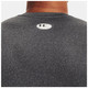 product variation UNDER ARMOUR Men's HeatGear Armour Comp Large Carbon Heather/Black SS Shirt (1361518-090-LG) image