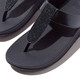 product variation FITFLOP Women's Fino Glitterdust Metallic Toe-Post Midnight Navy Sandals (IK5-399) image