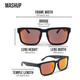 product variation Matte Black Wood/Polarized Gray & Red Mirror image