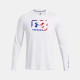 product variation UNDER ARMOUR Men's Fish Pro Freedom White/Royal/Red Long Sleeve (1383578-100) image
