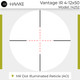 product variation HAWKE Vantage IR 4-12x50 AO 1in Mil Dot IR Reticle Riflescope (14252) image