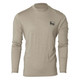 product variation Banded Mens Base merino wool crew long sleeve base layer in Light Chocolate image