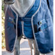 product variation HORSEWARE IRELAND Ionic Therapy Imperial Blue/Silver & Navy 50g Liner (TIHLC1-CIB0) image