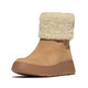 product variation FITFLOP Women's F-Mode Shearling-Collar Desert Tan Zip-Up Suede Ankle Boots (E2D-A69) image