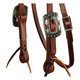 product variation PROFESSIONAL'S CHOICE Ranch 5/8in Cob Browband Headstall with Feather Buckles (RH5B-COB-F) image