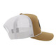 product variation HOOEY Cowboy Golf 5-Panel Tan/White Trucker Cap with Black/White Circle Patch (2230T-TNWH) image