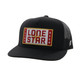 product variation HOOEY Lone Star 5-Panel Black Patch Trucker Cap (LS016T-BK) image