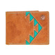 product variation HOOEY Tonkawa Turquoise/Tan Bi-Fold Leather Wallet (HFBF006-TNTQ) image