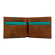 product variation HOOEY Tonkawa Turquoise/Tan Bi-Fold Leather Wallet (HFBF006-TNTQ) image