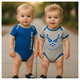 product variation TROOPER Baby Air Force 2-Pack Blue/Gray Bodysuits (3300) image