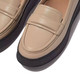 product variation FITFLOP Women's F-Mode Padded-Detail Latte Beige/Black Leather Flatform Loafers (HG3-A95) image
