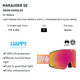 product variation SPY Marauder SE Creamsicle Frame Happy Bronze with Pink Mirror and Happy LL Persimmon with Silver Mirror Lens Goggles (3100000000316) image
