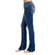product variation MISS ME Women's Flame Cross and Heart Embellished Pockets Dark Blue 32L Mid-Rise Bootcut Jeans (M9535BV) image