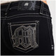 product variation MISS ME Women's Big M Logo Embellished Pockets Black Wash 32L Mid-Rise Bootcut Jeans (M9554BV) image