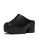 product variation FITFLOP Women's Platfforms All Black Leather Heeled Mules (E4A-090) image
