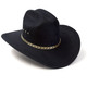 product variation WESTERN EXPRESS Black Felt Finish Western Cattleman Hat (BFF-25-26-BLK) image