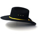 product variation WESTERN EXPRESS Black Felt Finish Western Cattleman Hat with Cavalry Hat Band (BFF-38BLK) image
