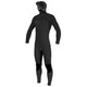 product variation O'NEILL Hyperfreak 5/4mm+ Chest Zip Full Black Wetsuit with Hood (5347-A00) image