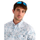 product variation HUK Men's KC Kona Button-Down Printed Blue Shadow SS Shirt (H1500192-418) image