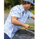 product variation HUK Men's KC Kona Button-Down Printed Blue Shadow SS Shirt (H1500192-418) image