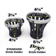 product variation CIRO Gen 2 Goldstrike Big Ass Black Drink Holder with Perch Mount for Gold Wing and Metric Bikes (59911) image