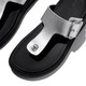 product variation FITFLOP Women's GEN-FF Buckle Metallic Tumbled-Leather Silver Toe-Post Sandals (A2S-011) image
