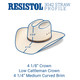 product variation RESISTOL 10X Double Cross Natural Cowboy Hat (RSDBCSN304281) image