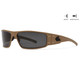 product variation Tan w/Black Logo Frame / ANSI Z87.1+ MILSPEC Ballistic Smoke w/Anti-Fog Lenses | VLT - 17% image