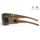 product variation Tan w/Black Logo Frame / ANSI Z87.1+ MILSPEC Ballistic Smoke w/Anti-Fog Lenses | VLT - 17% image