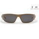 product variation Tan w/Black Logo Frame / ANSI Z87.1+ MILSPEC Ballistic Smoke w/Anti-Fog Lenses | VLT - 17% image
