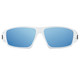 product variation Frost w/Black Logo Frame / Smoke Optimized Polarized (OPz) w/ Blue Mirror Lenses | VLT - 12% image
