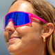 product variation OPTIC NERVE Unisex Gravel Cat Shiny Milky Pink Frame with Polarized Brown Lens Blue Mirror Sunglasses (22750) image
