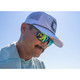 product variation OPTIC NERVE Unisex Cuda Matte Black Frame with Polarized Amber Lens Green Mirror Sunglasses (22820) image