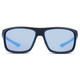 product variation OPTIC NERVE Unisex Cuda Matte Black Frame with Polarized Amber Lens Blue Flash Mirror Sunglasses (22821) image