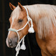 product variation PROFESSIONAL'S CHOICE Cowboy Braided 10ft White/Teal Woven Rope Halter (HRCBW-WHI/TEA) image