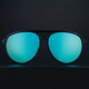 product variation OPTIC NERVE Unisex Neddy Matte Tortoise/Matte Black Lifestyle Sunglasses with Polarized Smoke Lens Blue Mirror (22833) image